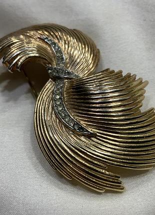 ✨ 👑 ✨ винтажная маркована брошь crown trifari с кристаллами 1950s✨ 👑 ✨