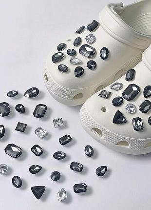 Джибитсы камушки, jibbitz, украшения для crocs поштучно