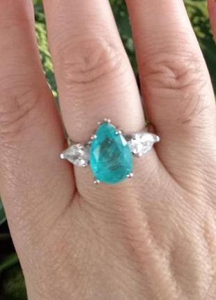 Изящные серьги с голубым халцедоном 7