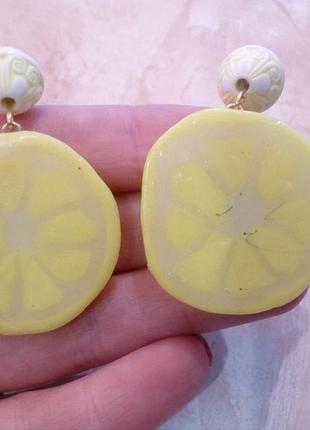 Сережки ручної роботи з полімерної глини. сережки hand made.