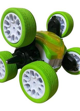 Машинка перевертня на радіокеруванні stunt car exciter зелена