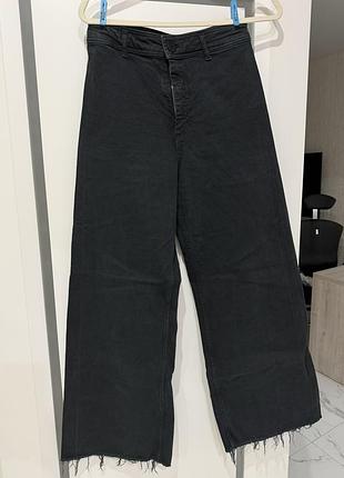 Джинси жіночі zara the marine straight чорні, висока посадка, р. 38