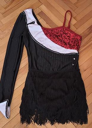 1st position tap dance asymmetric costum - асиметричний танцювальний костюм-купальник у стилі бродвей -xxs