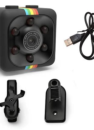 Міні-камера sports hd dv sq11 mini dv camera. міні камера sq11 з нічною зйомкою та датчиком руху, 140°