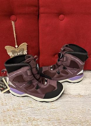 Зимние кожаные фирменные ботинки ecco gore-tex 38р.