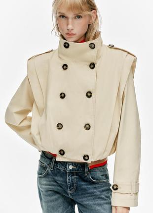 Тренч жіночий бежевий zara new