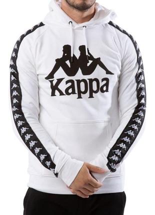 Мужская кофта худи kappa authentic hurtado hoodie с фирменными лампасами