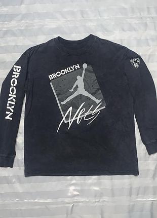 Лонгслив jordan x brooklyn nets (размер m) / оригинал 2