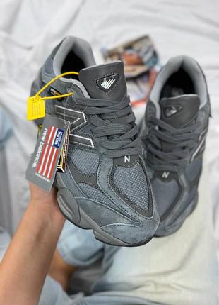 Р.36-46 кроссовки new balance 9060 dark grey cordura, термо артикул 0995