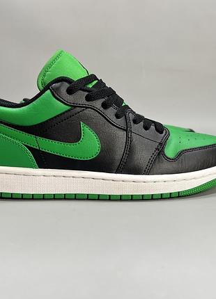 Шкіряні кросівки air jordan 1 low lucky green (553558-065) розмір 40 / 25.5 см