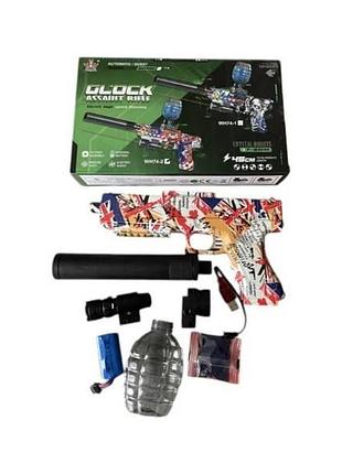 Пистолет с орбизами зарядка usb water gun wh74 красный с синим