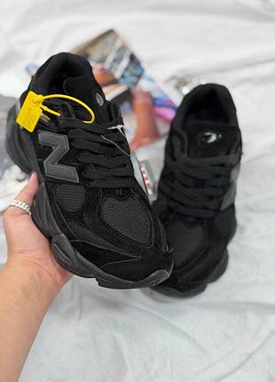 Р.36-46 кроссовки new balance 9060 black cordura, термо артикул 0997