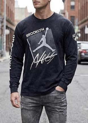 Лонгслив jordan x brooklyn nets (размер m) / оригинал