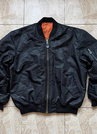 Куртка бомбер rare flight army vintage military ma-1 bomber jacket lining oversized xl-xxl