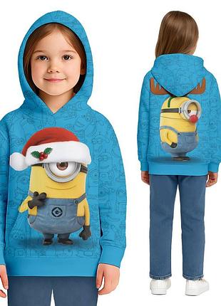 Худи детское с 3d принтом santa minion 31832 110 см