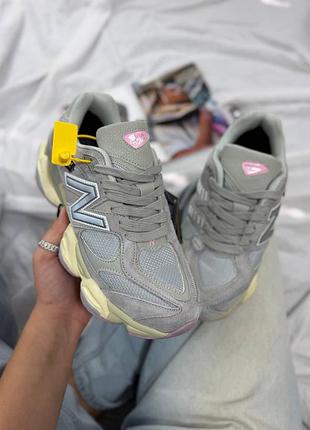 Р.36-41 кроссовки new balance 9060 grey pink cordura, термо артикул 0998