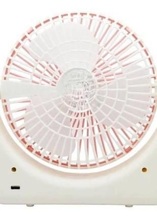 Вентилятор настольный наклонный usb fan s13 белый с розовым