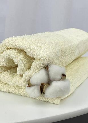 Рушник для обличчя махровий febo vip cotton botan туреччина 6399 молочний 50х90 см