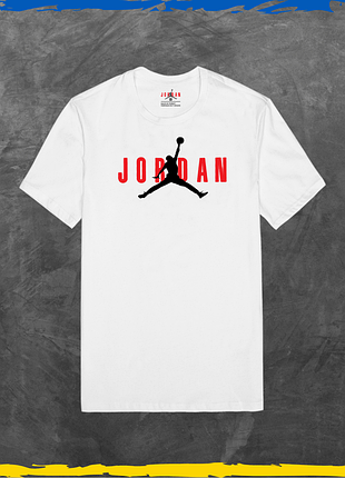 Футболка унисекс nike+jordan найк футболка из хлопка базовая белый, xs/s