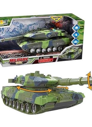 Іграшка танк зі звуком та підсвічуванням military tank зелений камуфляж