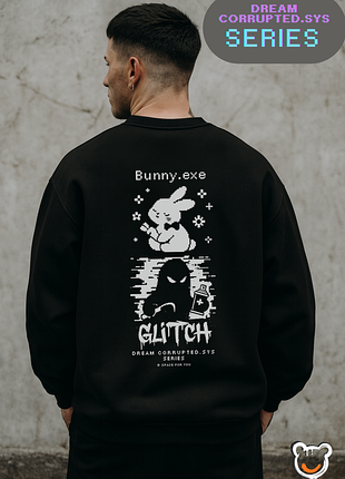 Свитшот bunny.exe - черный оверсайз
