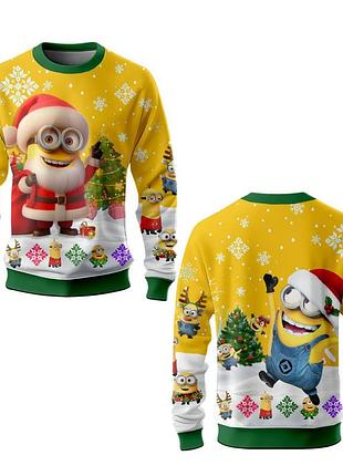 Свитшот с 3d принтом merry minion 31558 xs