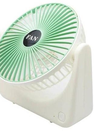 Вентилятор настольный наклонный usb fan s13 белый с зеленым