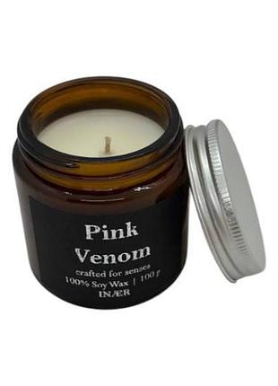 Свічка pink venom, 100 г - спокуса в рожевих відтінках