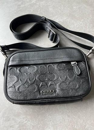❌ coach academy crossbody signature leather black