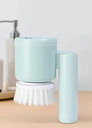 Щетка для уборки и мытья аккумуляторная folding cleaning brush голубая