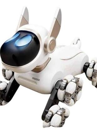 Інтерактивний робот вихованець собака з пультом і браслетом dwi robot білий