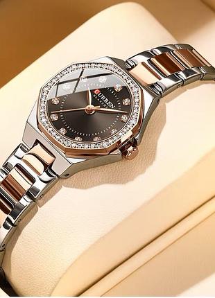Curren 9100 silver-rose gold-brown 4