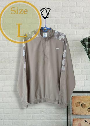 Лонгслив reebok train motion camo 1/4 zip top, (р. l)