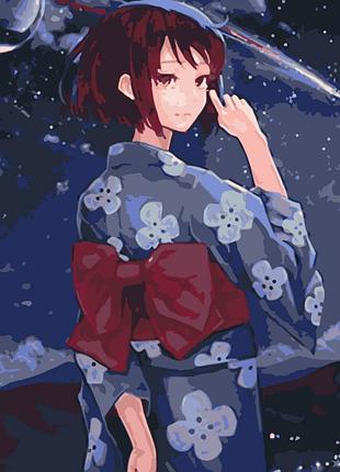 Картина по номерам без подрамника "mitsuha miyamizu" art craft 10622-acnf 40х50 см
