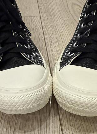 Чорні джинсові кеди converse 2