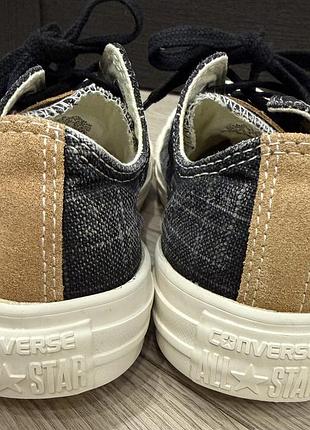 Чорні джинсові кеди converse 3