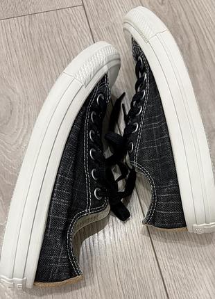 Чорні джинсові кеди converse 4