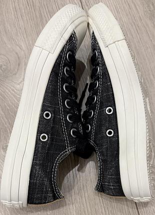 Чорні джинсові кеди converse 5
