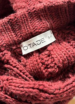 Стильний бордовий светр otaje 6