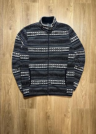 Флісова кофта uniqlo з зимовим візерунком, розмір m