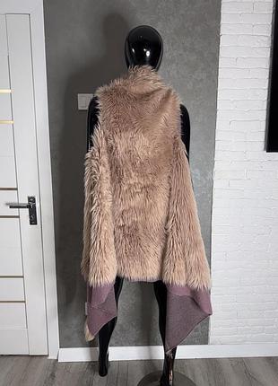 Волохата безрукавка накидка one size 2