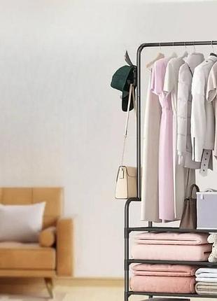 Вішалка для одягу new simple floor clothes rack чорна