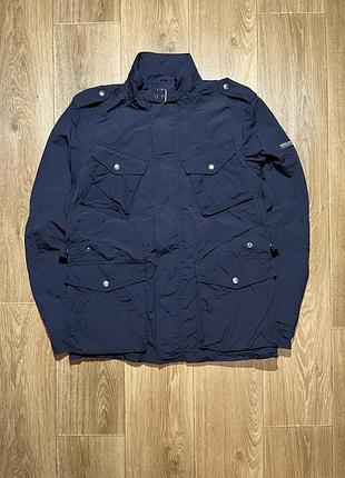 Нейлонова куртка woolrich синя, розмір s-m