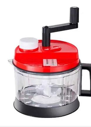 Подрібнювач для овочів ручний big mac hand cranked vegetable slicer and ly-974 червоний