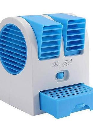Настільний міні кондиціонер conditioning air cooler usb блакитний