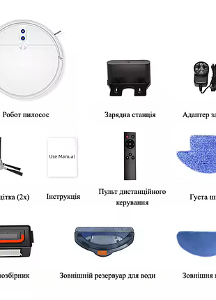 Робот-пылесос моющий tuya d3 со встроенным искусственным интеллектом - белый 7