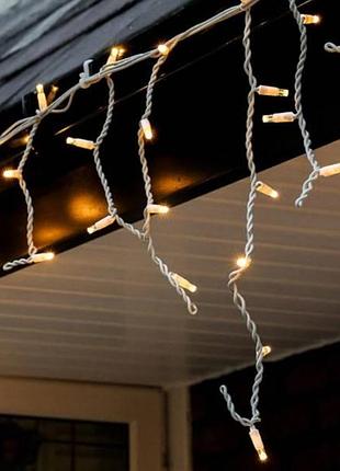 Гірлянда вулична бахрома 3m 120led тепле біле світло