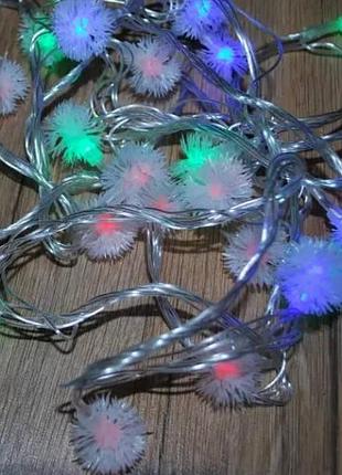 Гирлянда-нить внутренняя ежики пушистые 5м string-lights 40plastic-1 разноцветная