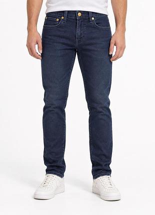 Чоловічі джинси true religion rocco relaxed skinny темно-сині