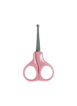 Ножницы маникюрные безопасные mgz-0715 (pink) розовый